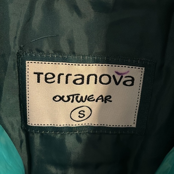 TerraNova Giubbotto short jacket women small puffer hooded Green Coat - Picture 4 of 6